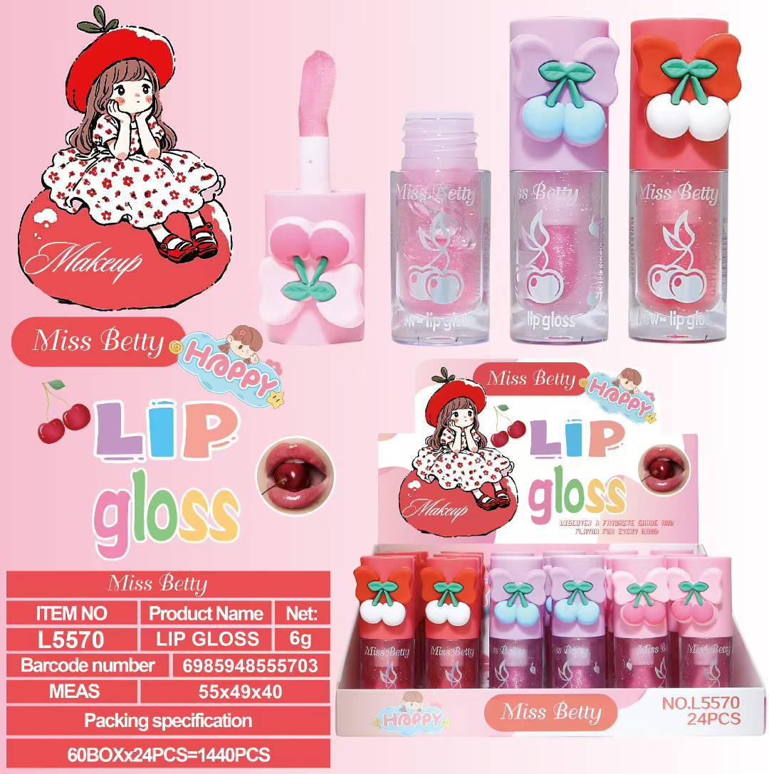 Comercio exterior transfronterizo tema de Navidad 6 colores de lápiz labial de dibujos animados pequeños animales de color de lápiz labial