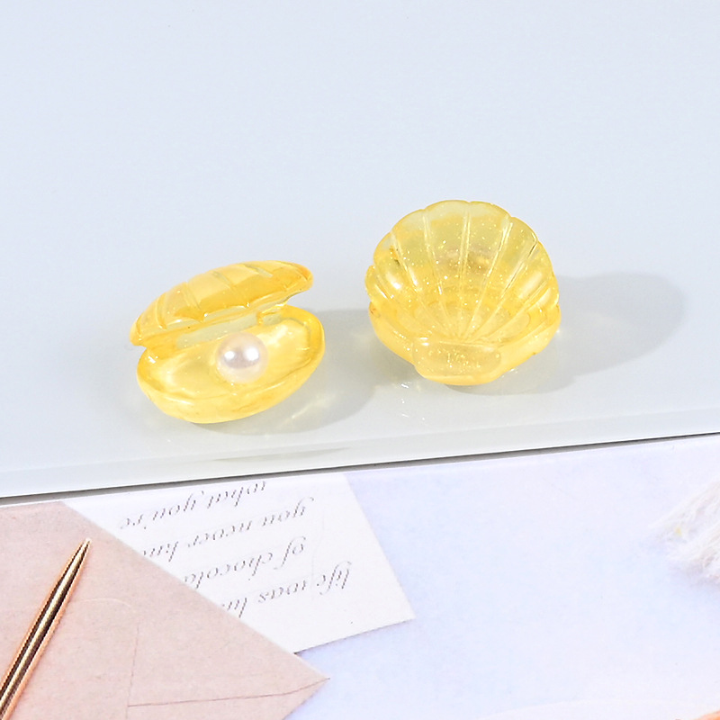 Resina artificial perla Shell agujero zapatos DIY accesorios horquilla DIY crema pegamento accesorios pequeños accesorios resina accesorios pequeños