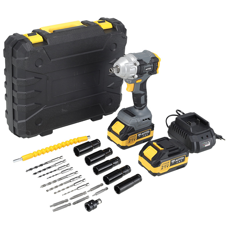 Llave de carga eléctrica transfronteriza sin escobillas gran torsión multifuncional herramienta de manga de cañón de viento eléctrico de carpintería