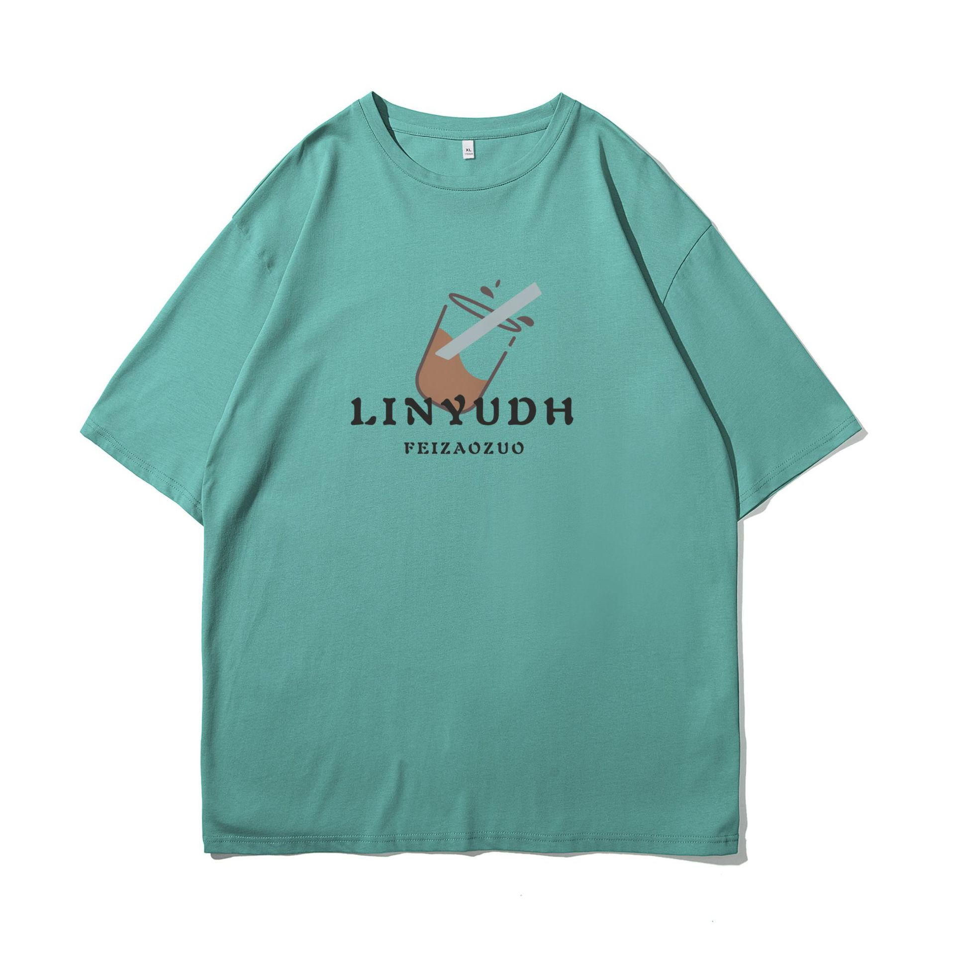 Pure cotton short sleeved T-shirt for men's summer 2024 new loose top half sleeved T-shirt_voghion.com