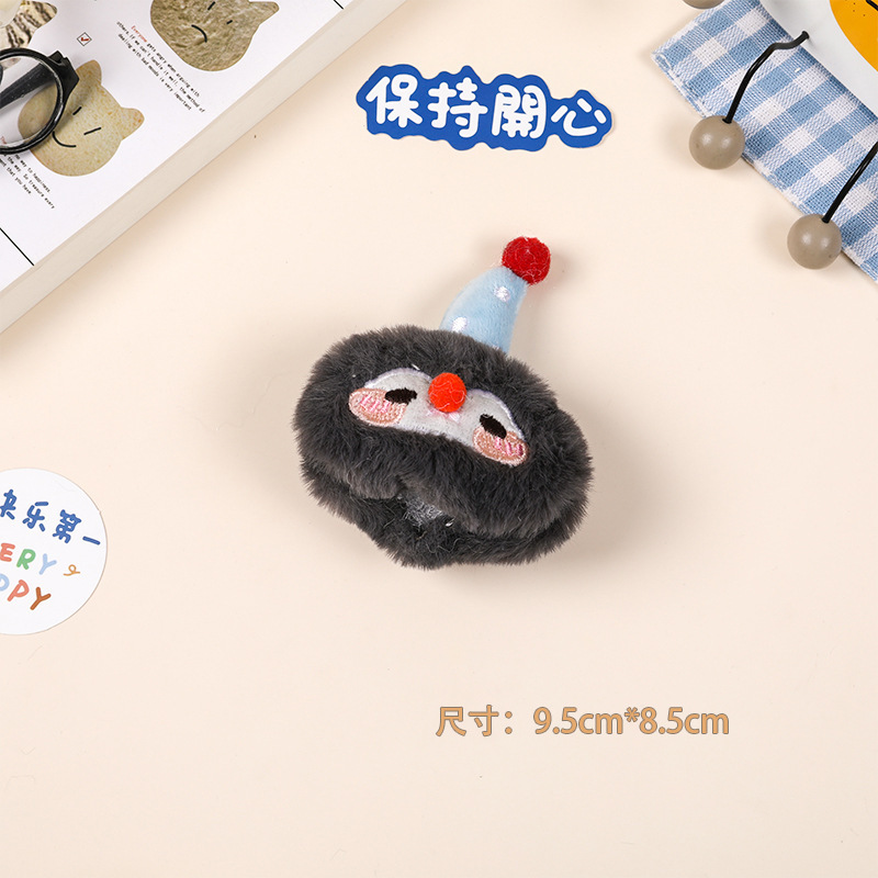 卡通毛绒小猫小企鹅小鱼布艺玩偶配件下开口发箍发带帽子装饰辅料|undefined