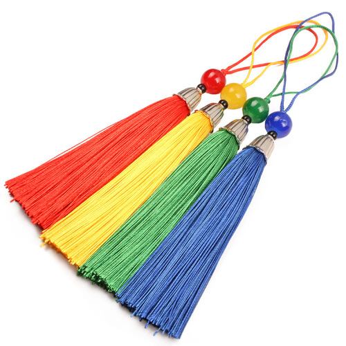Accessories, tassel, small tassel 7cm tassel pendant, silk polyester tassel with hat, tassel decoration