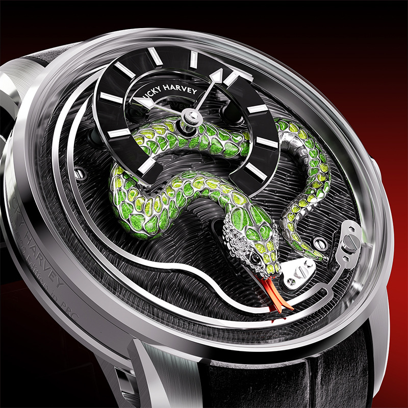 Lucky Harvey Enamel Snake Men's Watch Creative Automatic Mechanical Fully Automatic Watch
