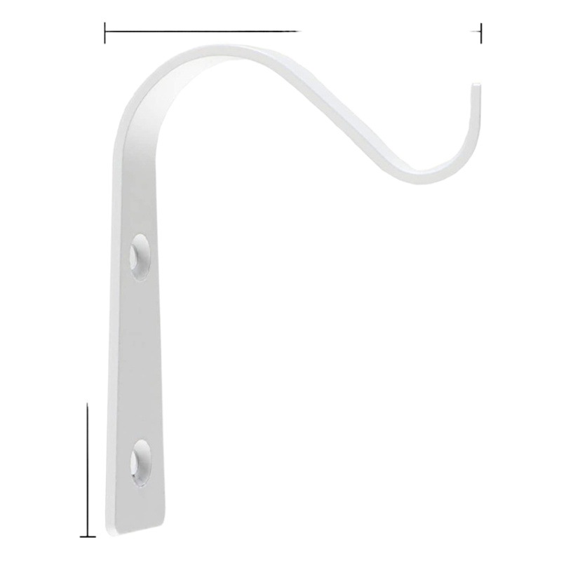 Simple Pared de hierro doblando formando gancho ropa gancho flor cesta gancho tornillo autorroscante clavo fijo Negro S-tipo