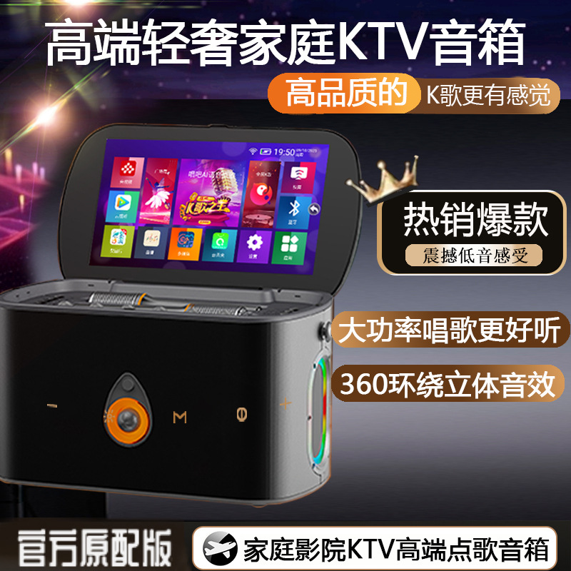 Home Speaker Outdoor Portable Karaoke Machine Cinema Ktv Karaoke System Karaoke Audio Long Battery Life with Microphone