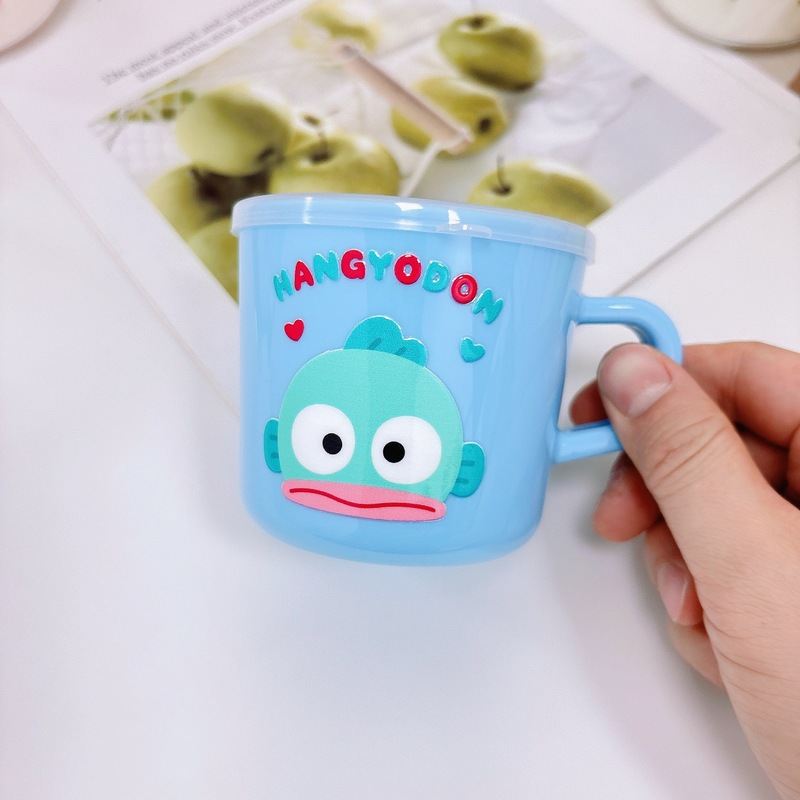 新しい子供用ミルクカップかわいいマカロンクロミ蓋ハンドル付き飲料カップ子供用うがい薬と歯磨きカップ|undefined