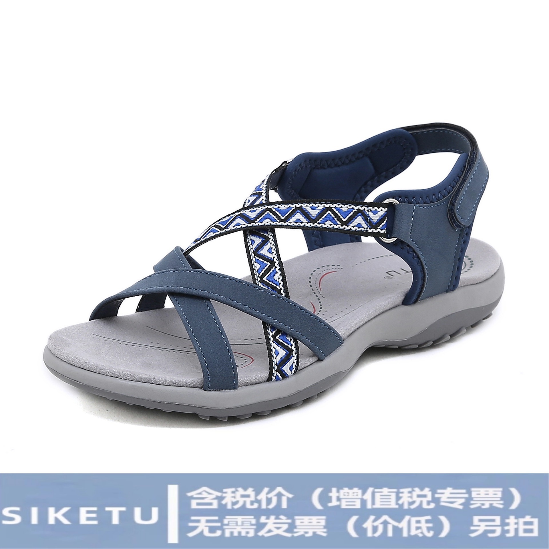 K6357-5 nuevo 2025 zapatos de mujer de comercio exterior sandalias de estilo deportivo zapatos planos a cuadros y resistentes al desgaste Dropshipping