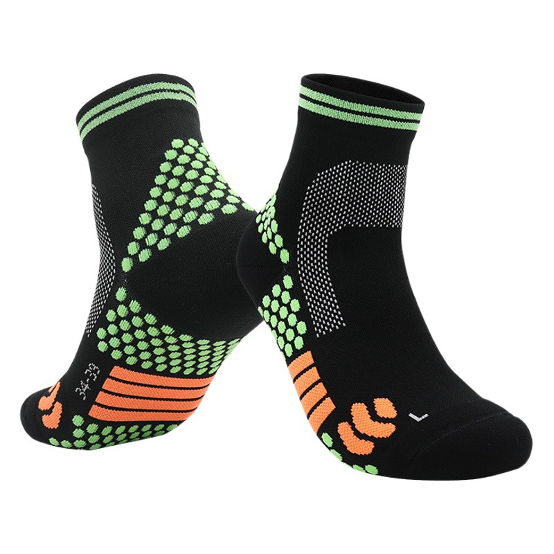 Calcetines deportivos profesionales maratón corriendo fitness calcetines de toalla para hombres calcetines cortos transpirables para mujeres con fondo de masaje absorbente de sudor