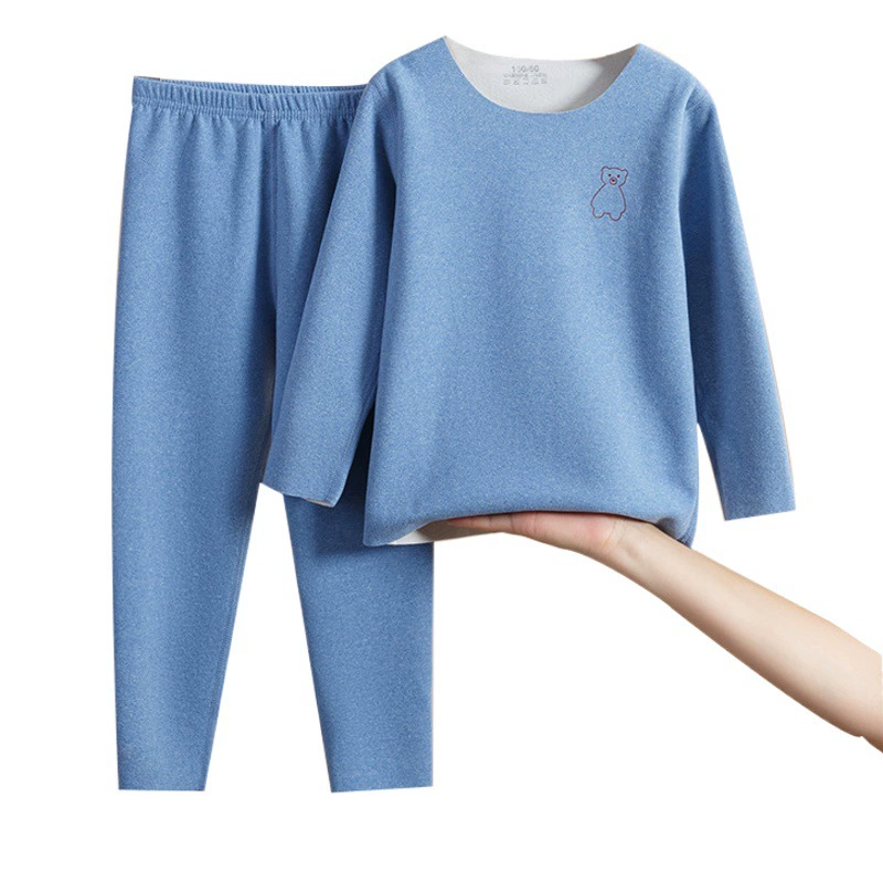 Детский бесшовный костюм-термобелье Shake Tone, большая детская Двусторонняя шлифовальная осенняя одежда De AB Face и бархатные кальсоны