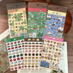 わぁかわいいカードオリジナル3D立体バブルステッカーかわいい動物クリスマスステッカー防水ステッカー漫画手帳装飾