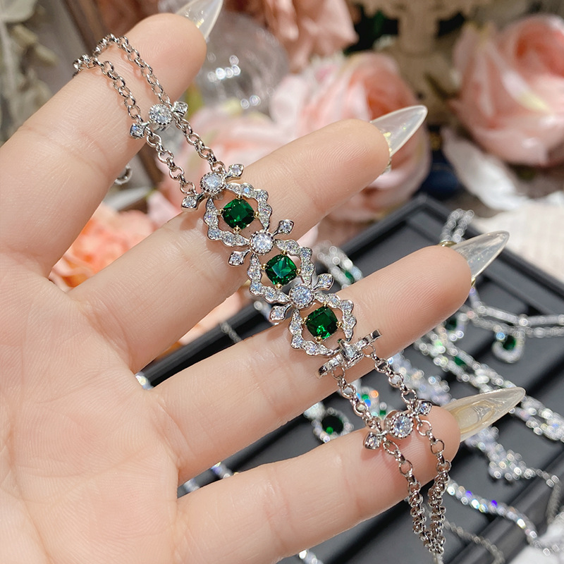 20g Weight Copper Pendant Material Artificial Gemstones Inlay Material Bracelets Classification Copper Chain Material 1 Piece Quantity Holiday, Daily Occasion Copper Material Geometric Pattern Women's Gender Inlay Design Elegant, Retro Style Copper Inlay Geometric Artificial Gemstones Bracelets 8