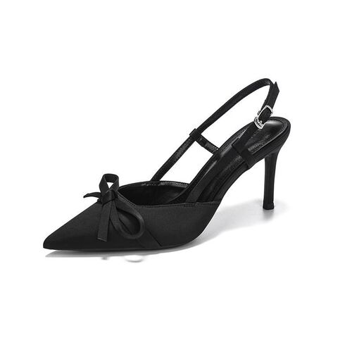Stylish and Versatile Pointed-Toe Sandals, Atmospheric Single Shoes for Women, 2025 Spring Nude Butterfly Knot Fine Heel High Heels