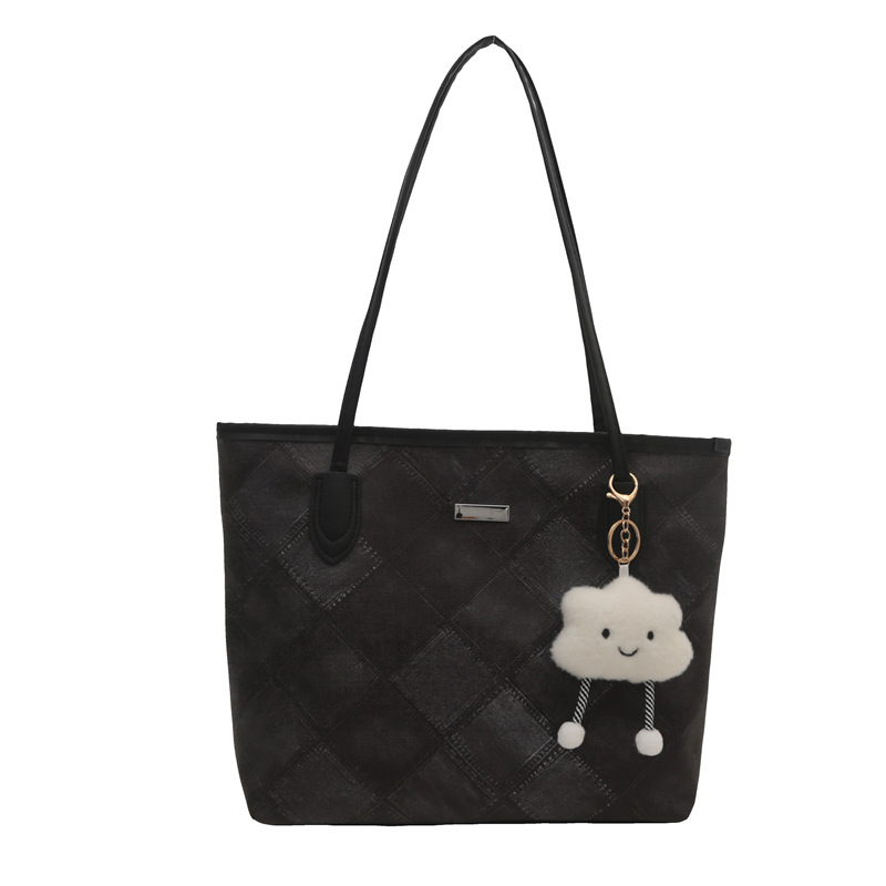 Otoño nuevo bolso de gran capacidad para mujeres 2024 moda moda simple mochila de hombro textura de diamante bolso de viaje