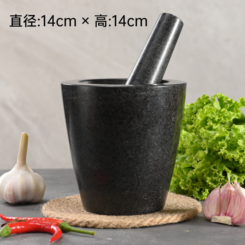 Blackstone Waist Natural Garlic Masher Household Masher Masher Pot Stone Mortar Garlic Mud Stone Garlic Mortar Grinder