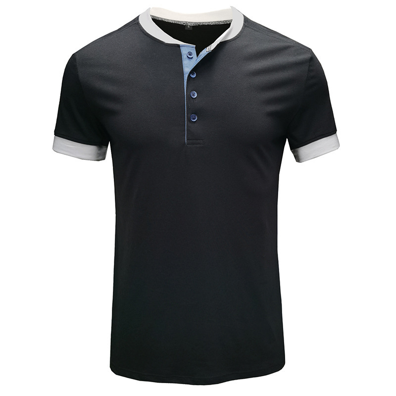 Sommer Neue Europäische und Amerikanische männer Casual Vielseitig Kurzarm T-shirt Rundhals Einreiher Top_voghion.com