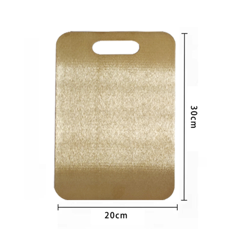 Cross-border 304 tablero de acero inoxidable antideslizante grueso tablero de corte de verduras tablero de corte doméstico tablero de corte de escritorio grande tablero de corte