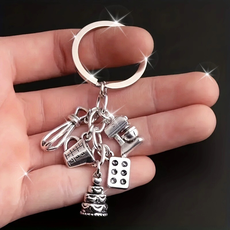 European and American Export Jewelry Cake Egg Beater Cooking Chef Pastry Chef Gift Keychain Backpack Pendant