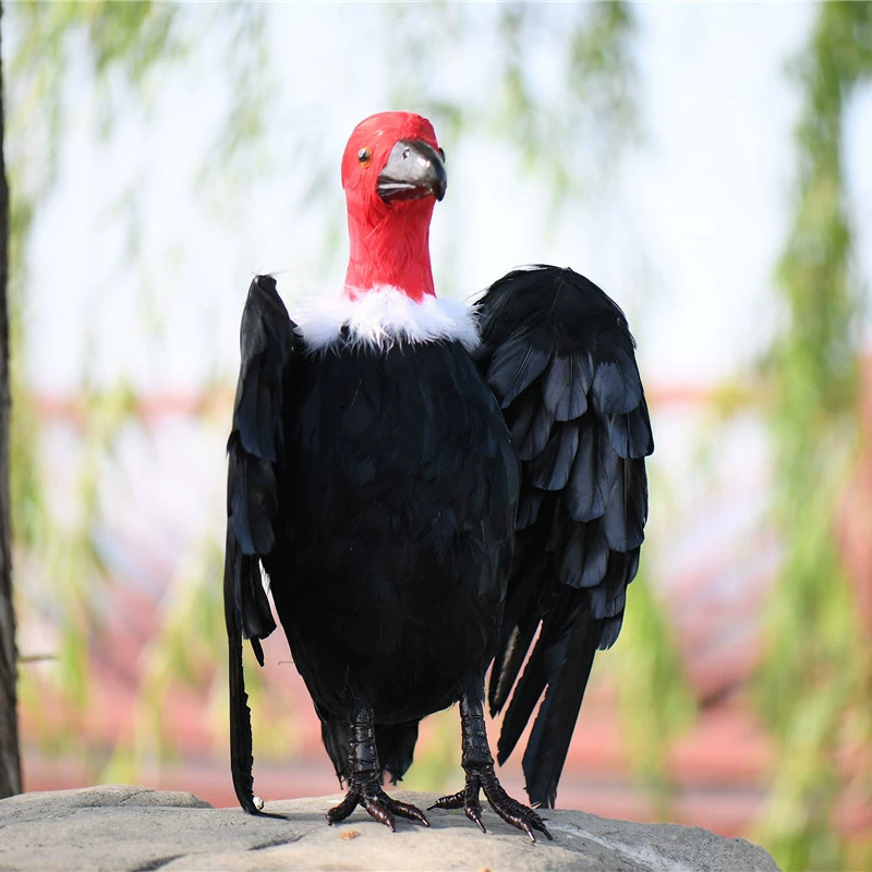 Моделирование животных модель стервятника меха ремесла птицы модель животных украшения сцены Хэллоуина