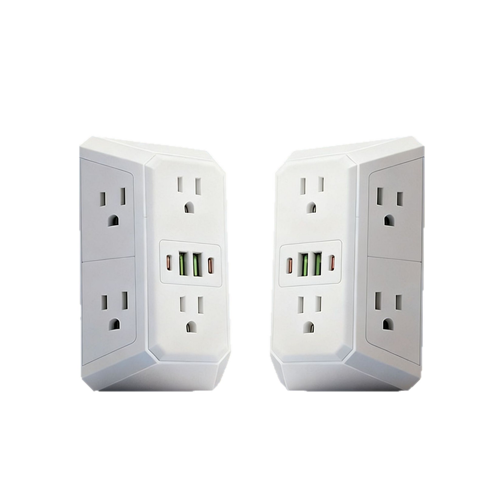 Paso en venta caliente de Amazon estilo americano 4 cara estándar estadounidense un rodado seis pared extensor USB enchufe tablero de conexión TYPEC