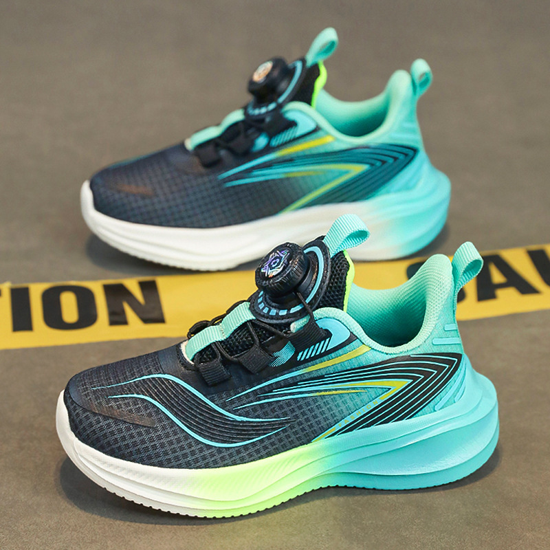 2025 nuevo otoño invierno zapatos de niñas conejo rojo 7 zapatos de correr para niños con suela suave botón giratorio zapatos deportivos de niñas ligeros