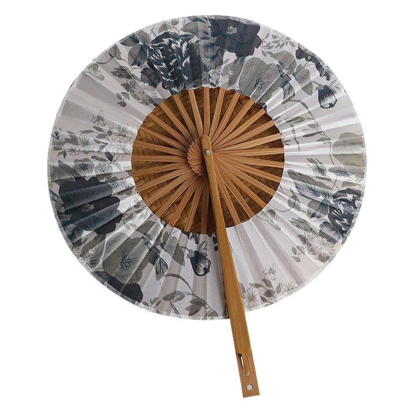 Fábrica de bambú reunión chino antiguo ventilador molino ventilador japonés plegable mango largo ventilador anime danza plegable ventilador al por mayor