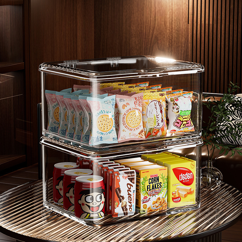 Transparent Snack Storage Box Office Desktop Dust-Proof Multi-Functional Acrylic Sundry Snack Storage Box with Lid Transparent Snack Storage Box Office Desktop Dust-Proof Multi-Functional Acrylic Sundry Snack Storage Box with Lid