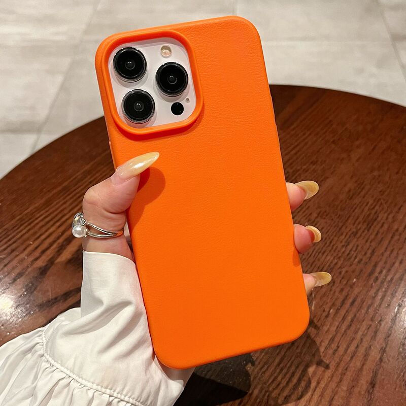 适用苹果iphone17皮纹软壳保护套简约纯色苹果16PROMAX防摔手机壳|undefined