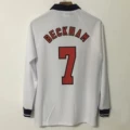 1998 england home long sleeve customized no. 7