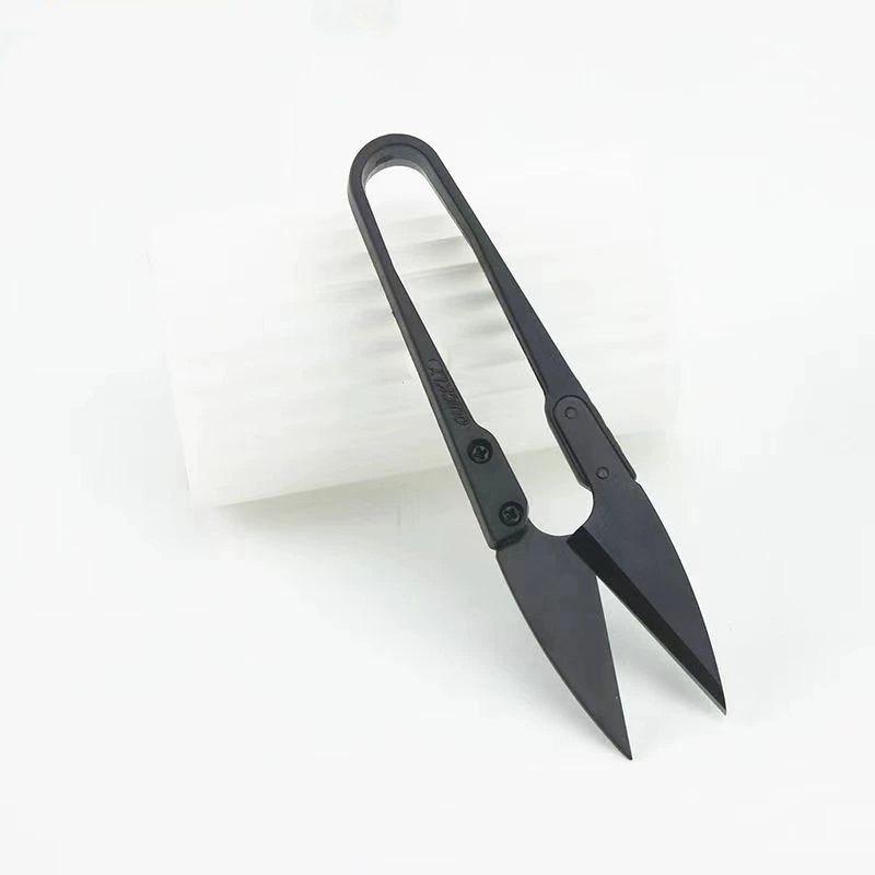 快可利 Small yarn scissors for thread trimming, yarn scissors, garment factory tailoring tools, U-shaped plastic handle small yarn scissors