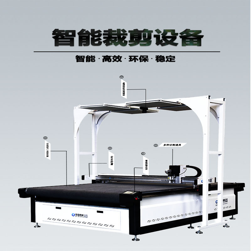 乾富机械 皮革裁剪机 真皮仿皮箱包电脑裁床 地板革振动刀裁剪机