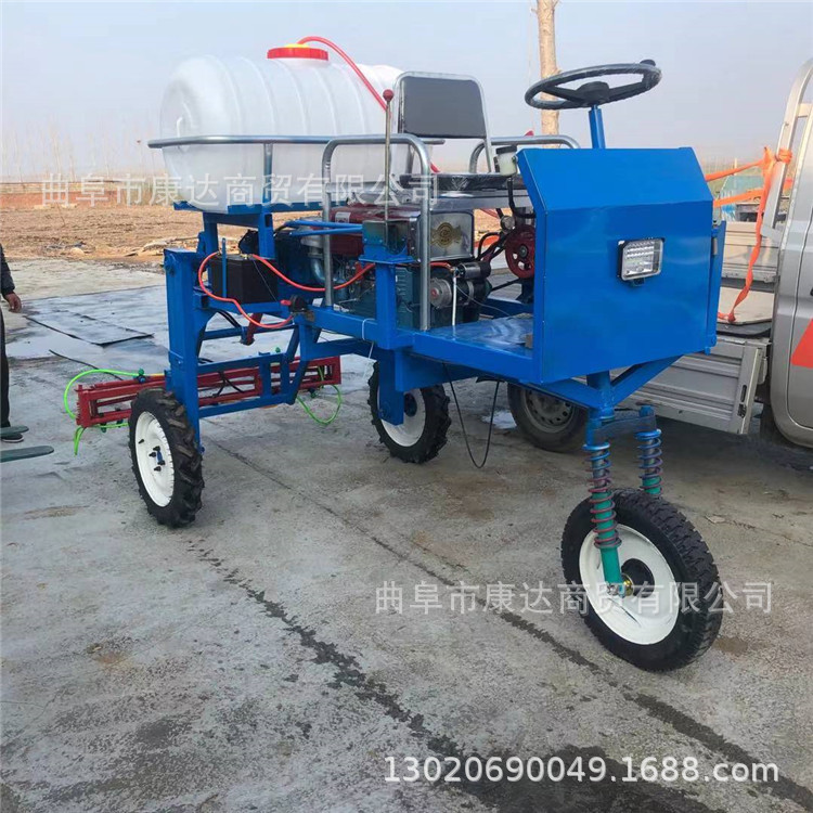 座驾式三轮水冷打药机 甘肃手推打药机 农作物打药机 四轮自走式