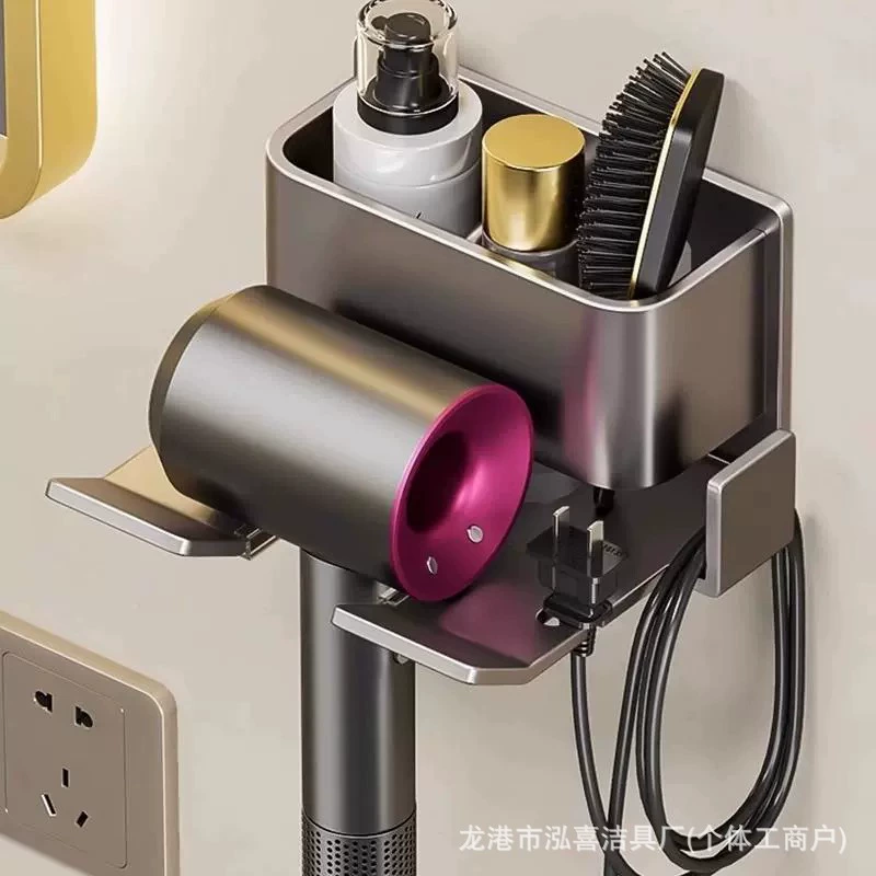 Освещенная стойка для фена для туалета настенная электрическая стойка для фена для ванной комнаты