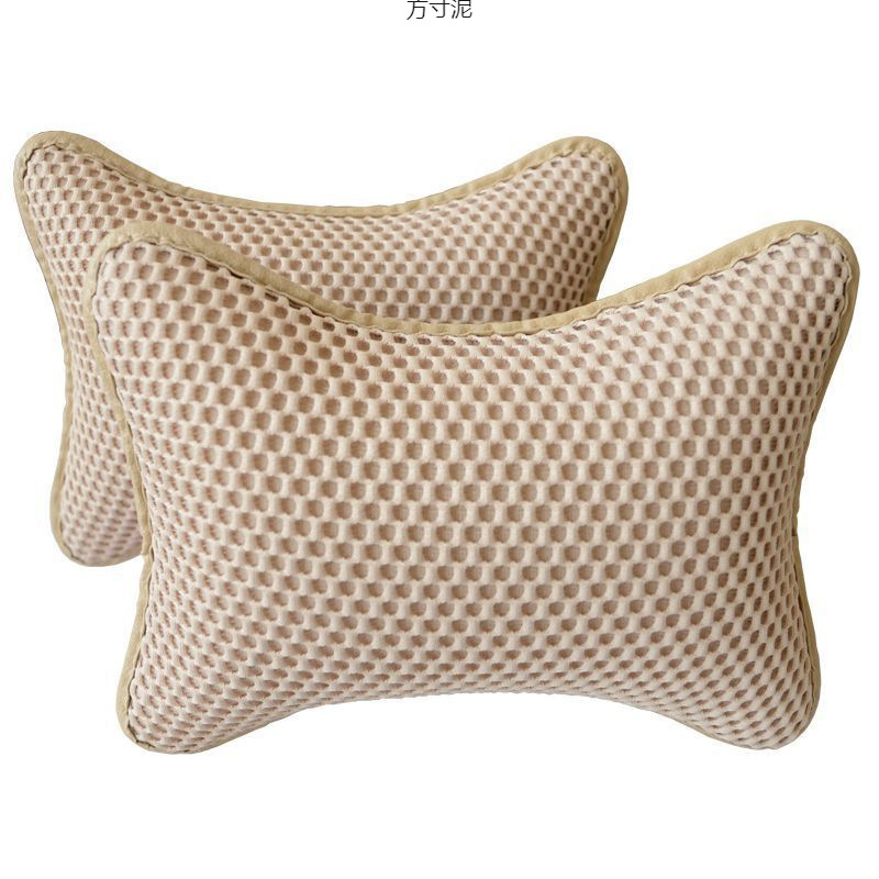 여름 자동차 목 베개 한 쌍의 사계절 유니버설 시트 헤드 베개 아이스 실크 통기성 자동차 인테리어 액세서리 자동차 도매