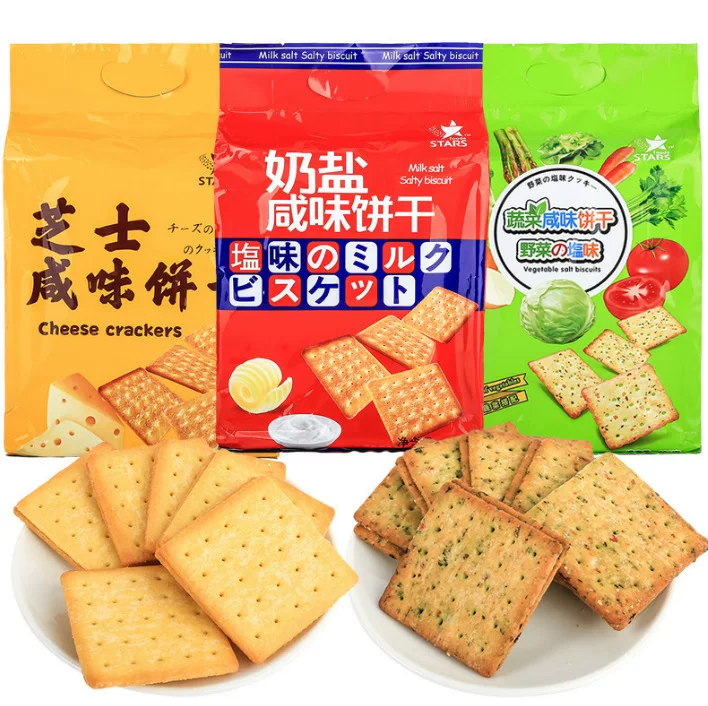 Zhongxing 408g соленые печенье с сыром молоко соль молока овощи соленое яичное желток повседневный офис полдник чай subtita