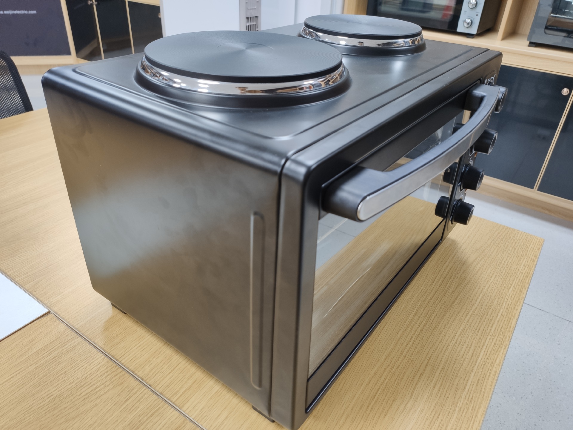28L horno de comercio exterior de doble cabeza doméstico de gran capacidad multifuncional horno de convección visual fábrica a granel personalizado SKD