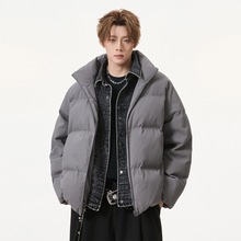 2025新款立领短款羽绒服男士美式潮牌加厚保暖防寒外套冬季面包服