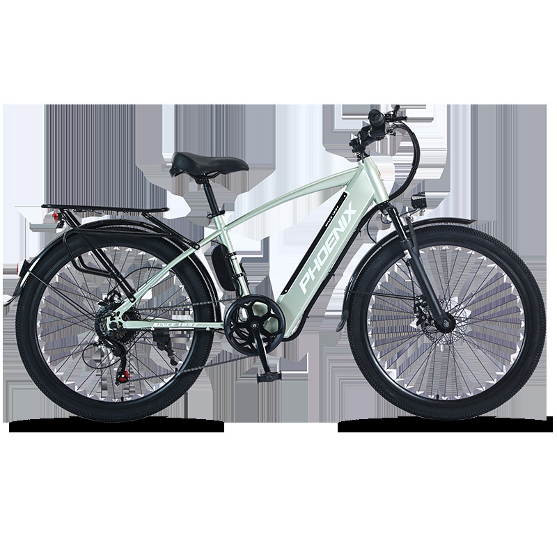Phoenix Electric Bicycle Commuter New National Standard Lithium Battery 26inch Variable Speed Leisure Scooter Power-assisted Lightweight Battery Car