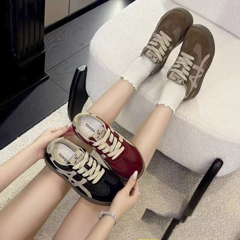 真皮阿甘鞋女2025新款秋季时尚百搭休闲鞋厚底增高运动鞋网面单鞋|undefined