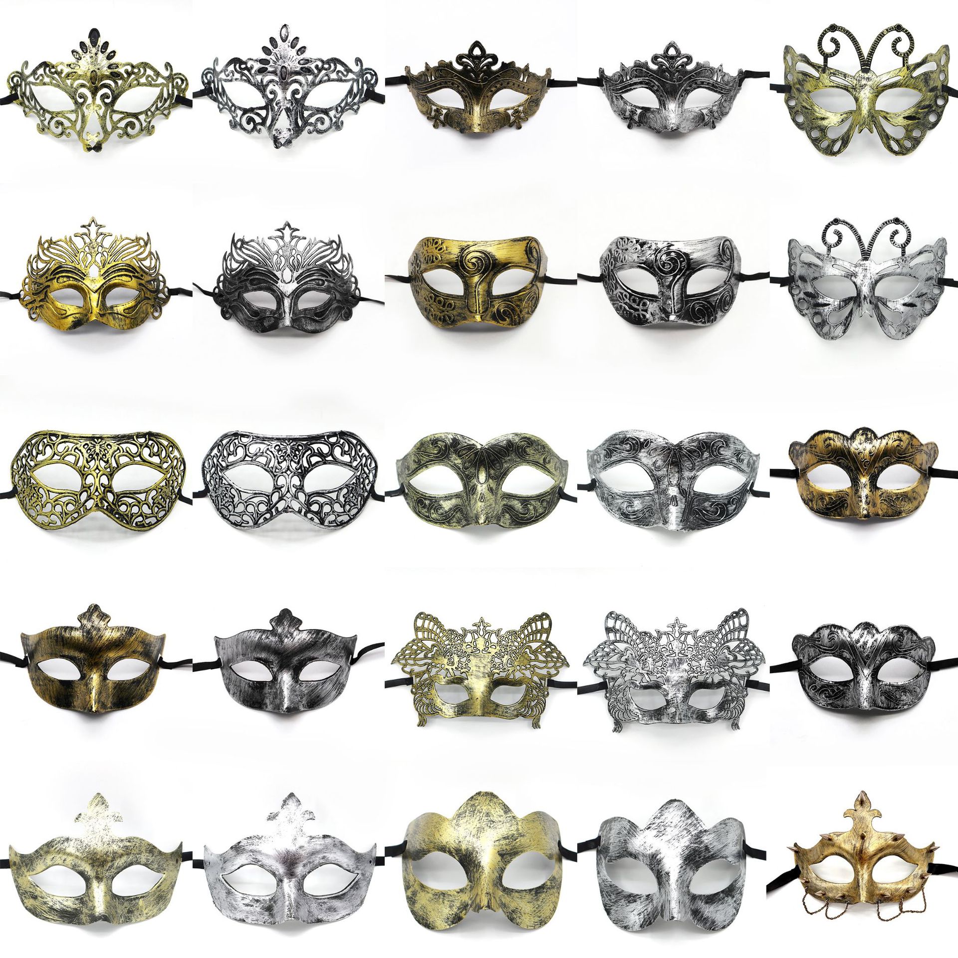 Ventas transfronterizas en caliente princesa de hadas retrógradas mitad cara de la antigua griega máscara de corona de jazz máscara romana