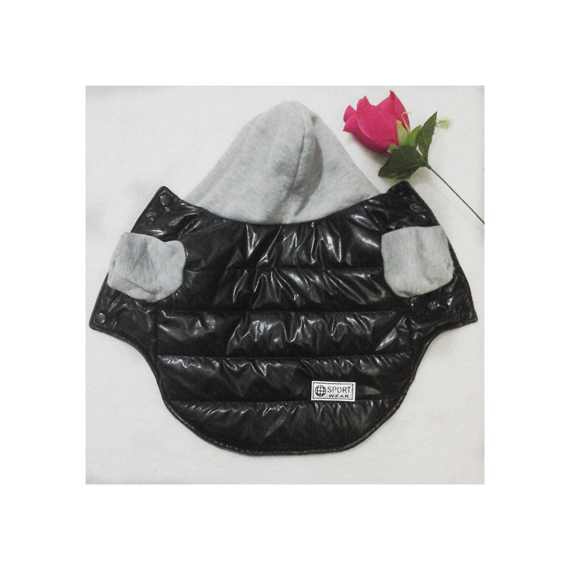 Abrigo de algodón para perro para otoño e invierno, ropa de algodón para perro, chaleco para mascotas, ropa de perro de nailon PU, ropa de invierno para mascotas