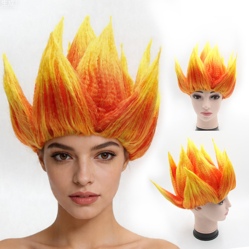 Dragon Ball COS Super Saiyan Costume Dragon Ball Son Goku cosplay wig with flame