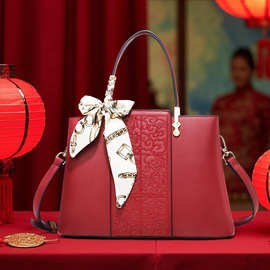 包包女新娘包2025新款红色喜婆婆婚礼中年手提包女包包新中式国风