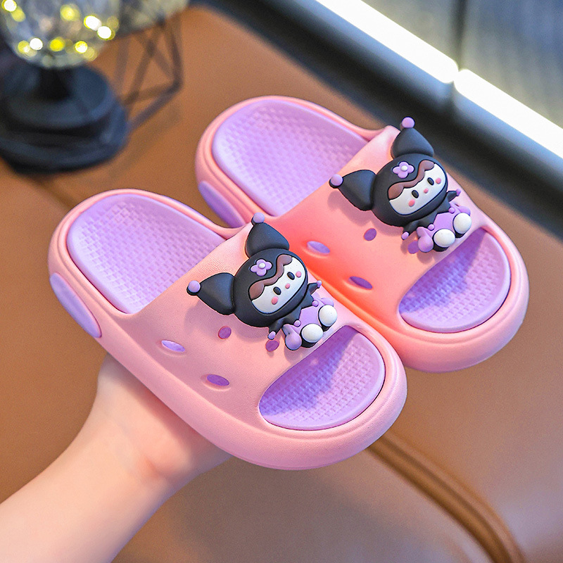 2025 nuevos niños de dibujos animados zapatillas de dibujos animados niñas niños de verano niñas de interior anti-deslizante Eva zapatillas de dedos