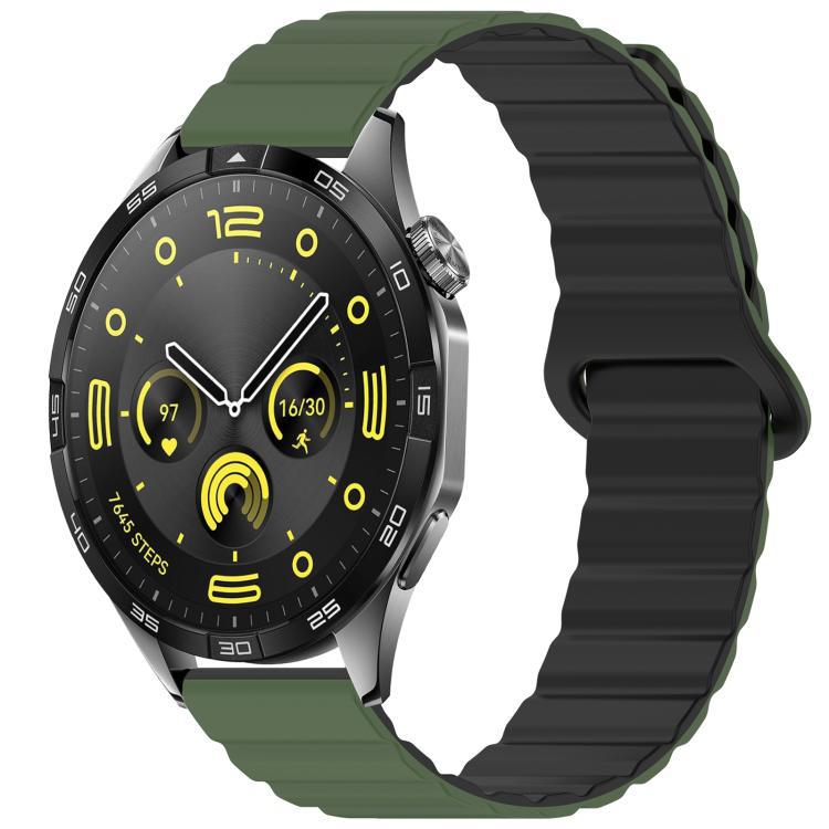 18 / 20 / 22mm correa de reloj de absorción magnética universal tipo bucle de retorno correa de reloj de silicona lisa correa de reloj multifuncional adsorción magnética fuerte