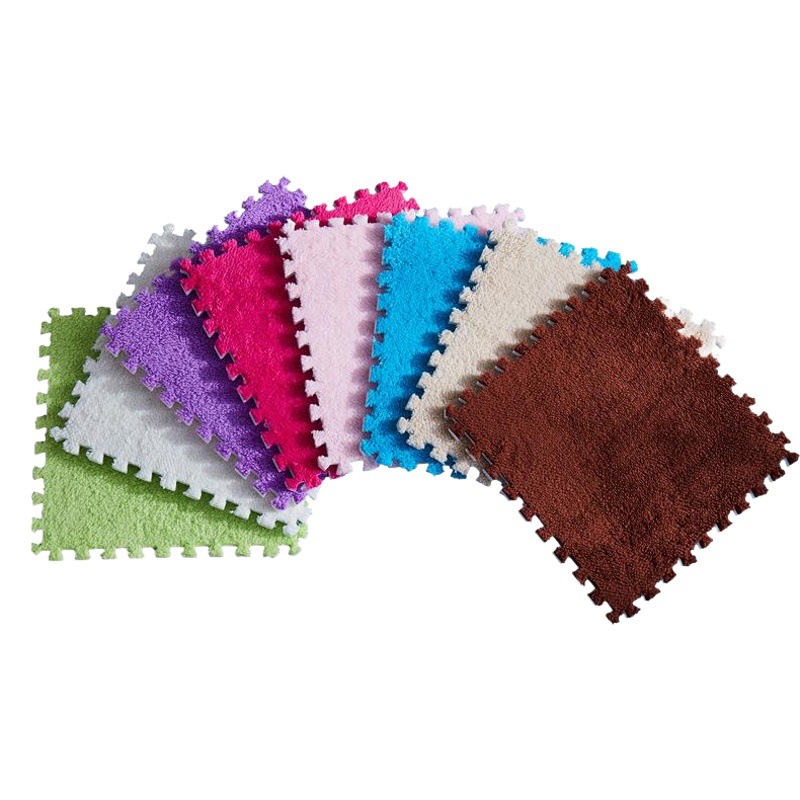 Alfombra de piso puzzle EVA para dormitorio y sala – cubierta completa, espuma tatami, felpa