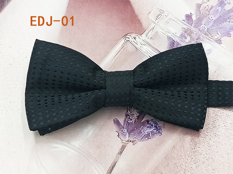 Lugar del fabricante Versión coreana de la pajarita para niños de doble capa para estudiantes de primaria hilo de poliéster teñido en hilo de seda color sólido accesorios para mascotas lazo