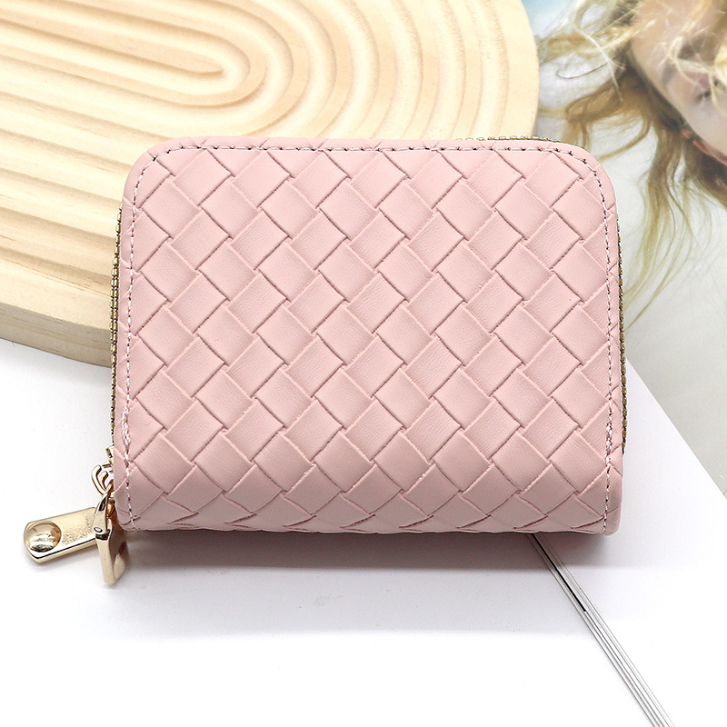 Nueva bolsa de tarjetas de órgano de tejido de moda simple para mujeres bolso de cambio de cremallera multifuncional para hombres anti-damagnetizante cubierta de tarjeta de recogida