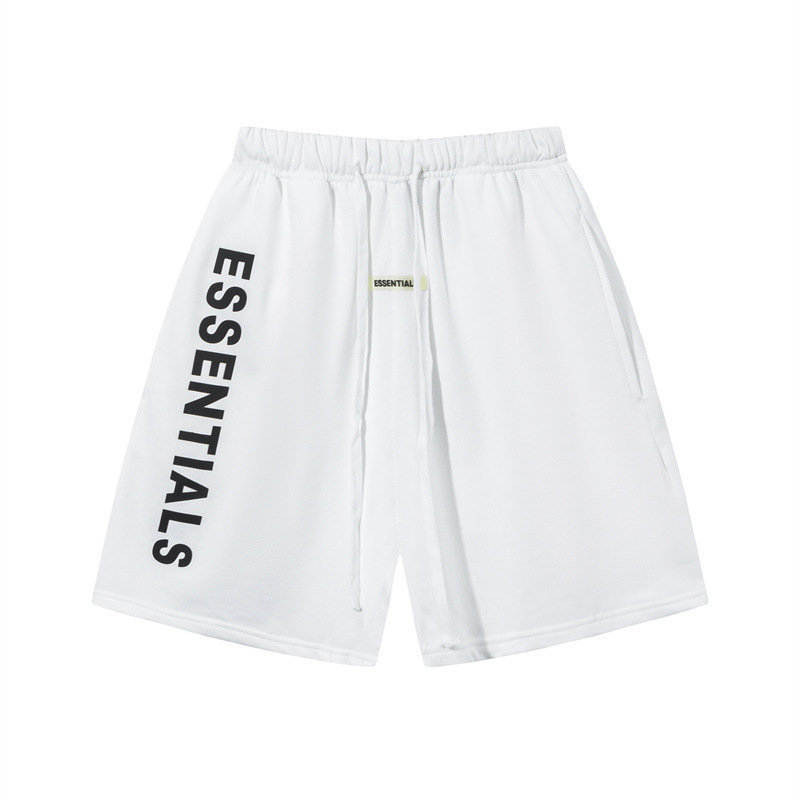 Pantalones Cortos Casuales para Hombre de Tejido de Rizo, Corte Holgado