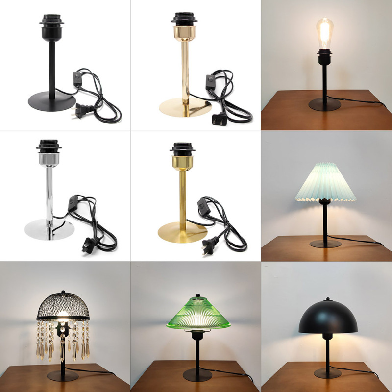 Table Lamp DIY Material Lamp Holder Base with Plug Dimmable E27 Port Creative Bedroom Bedside Table Lamp Lamp Accessories Table Lamp DIY Material Lamp Holder Base with Plug Dimmable E27 Port Creative Bedroom Bedside Table Lamp Lamp Accessories