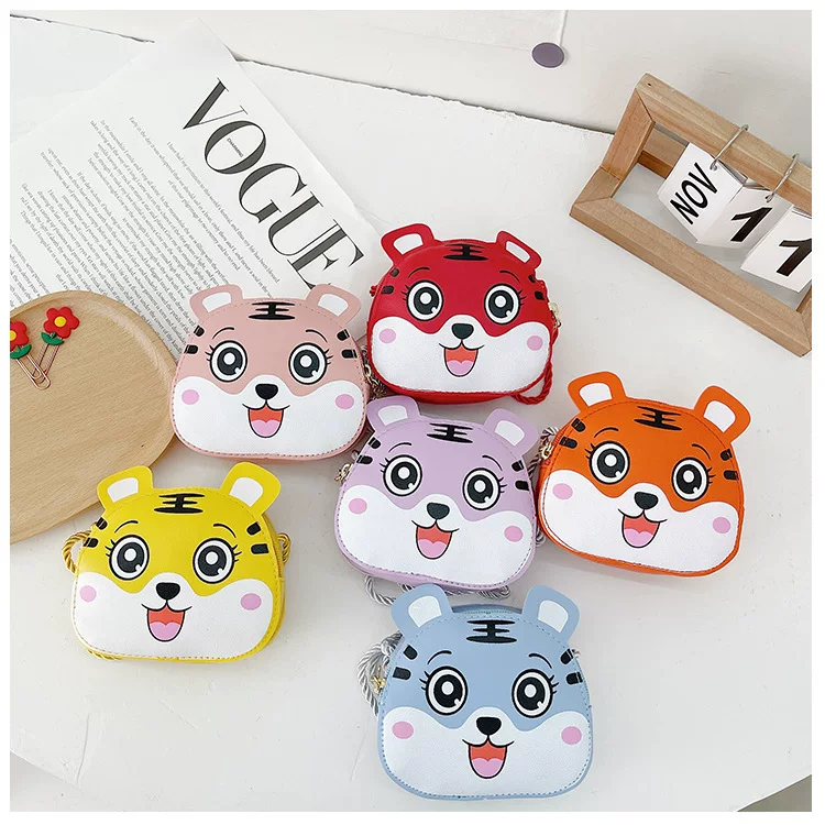 Cartoon polyurethane children's bag, one-shoulder bag, shoulder bag for leisure, small bag, wallet, 2022 collection, Korean style